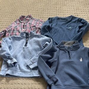 johnnie-O Kids Plaid and Blue Tops